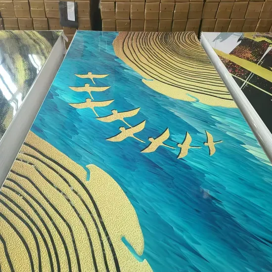 New Design Colorful Waterproof Gold Line UV PVC Marble Sheet Wall Sheet Wall Panel for Interior Decoration 
