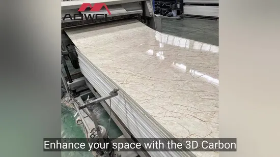 1220*2440mm Decorative UV Marble Alternative Paneling 3D Wall Board PVC Wall Panel 