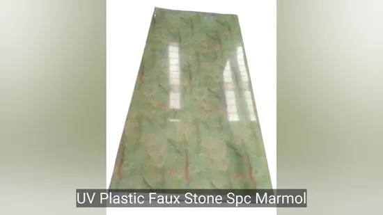 UV Plastic Faux Stone Spc Marmol PVC Marble Sheet Wall Panel 