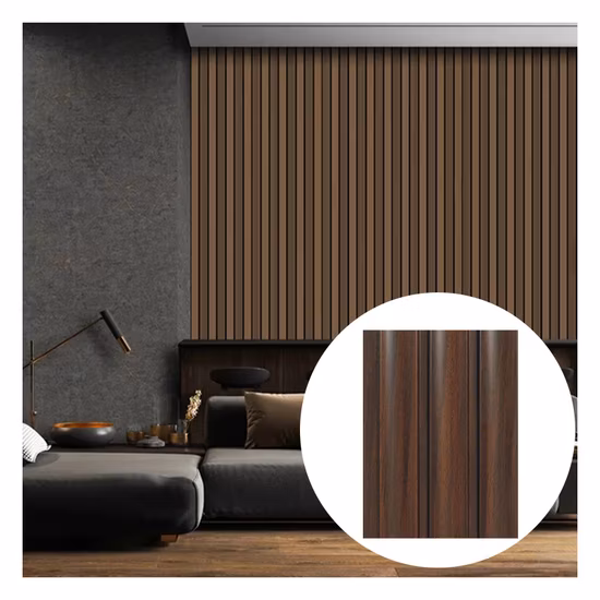 Wangbin New Arrival Building Materials 3D Wood PS Fluted Wall Panel